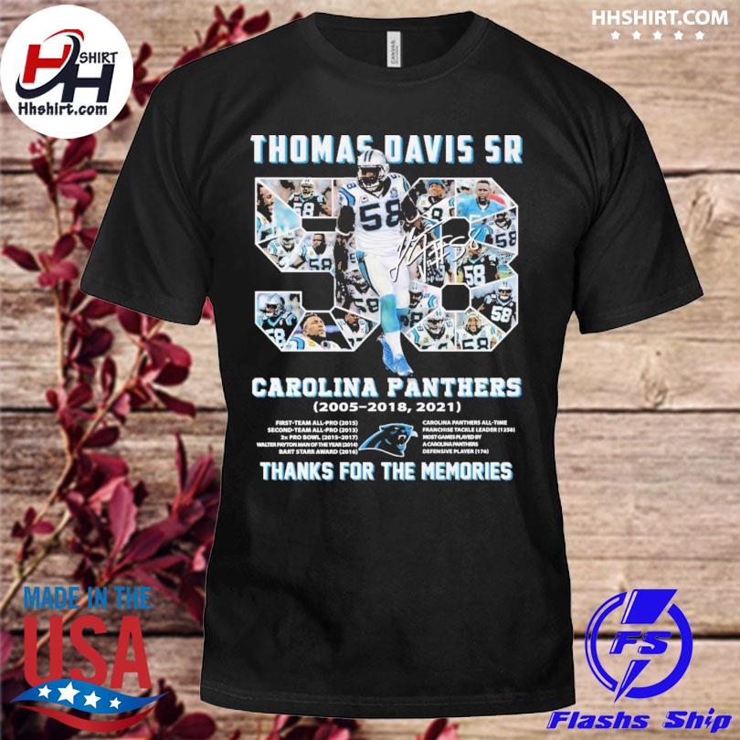 58 Thomas Davis Sr Carolina Panthers 2021 thanks for the memories