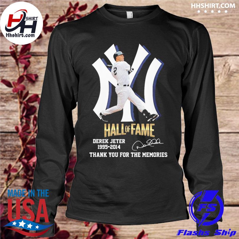 Hall of fame Derek Jeter 1995 2014 signatures thank you for the memories  shirt, hoodie, longsleeve tee, sweater