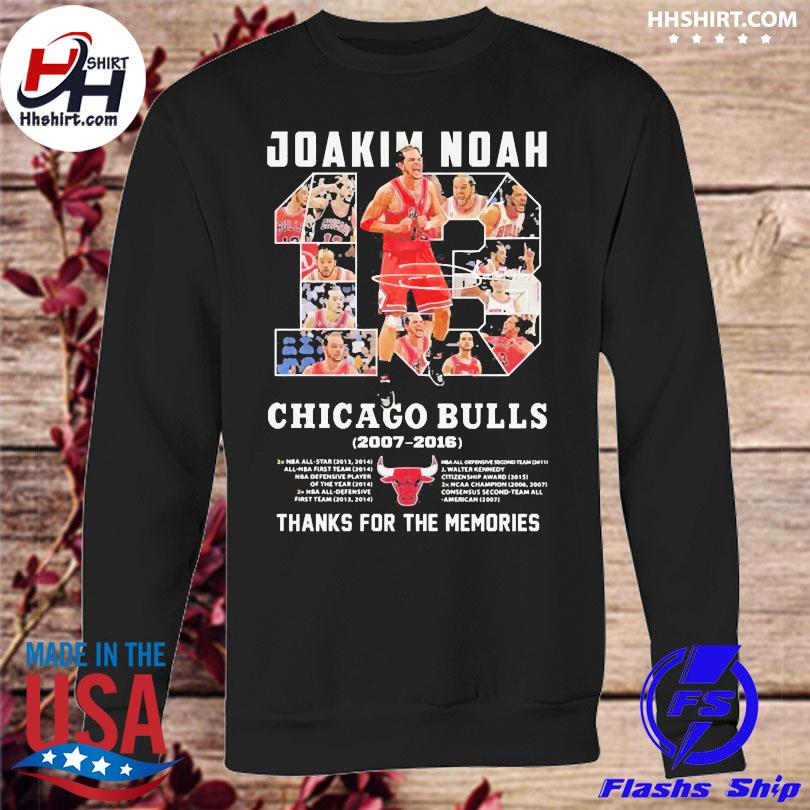 Joakim noah 13 chicago bulls thank you for the memories signature shirt,  hoodie, longsleeve tee, sweater