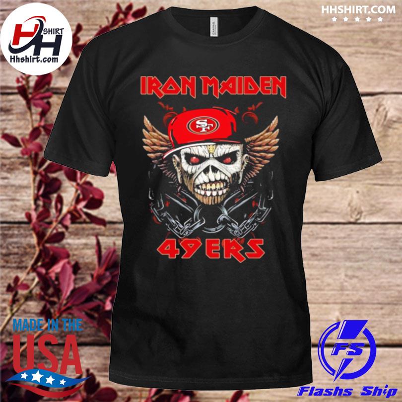 Iron Maiden Skull San Francisco 49ers T-Shirt, 49ers Gifts for Him