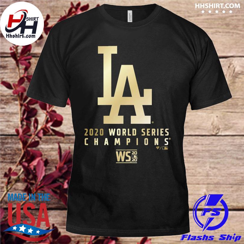 Fanatics Los Angeles Dodgers Men's World Series Champs Flag T-Shirt 20 Blk / M
