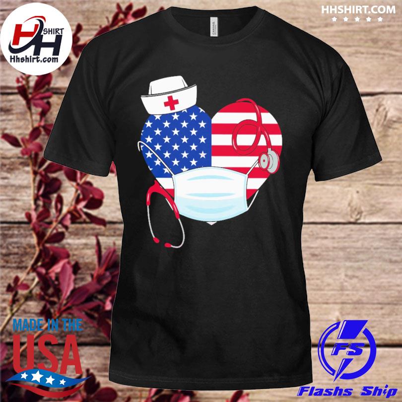 nurse shirt with american flag