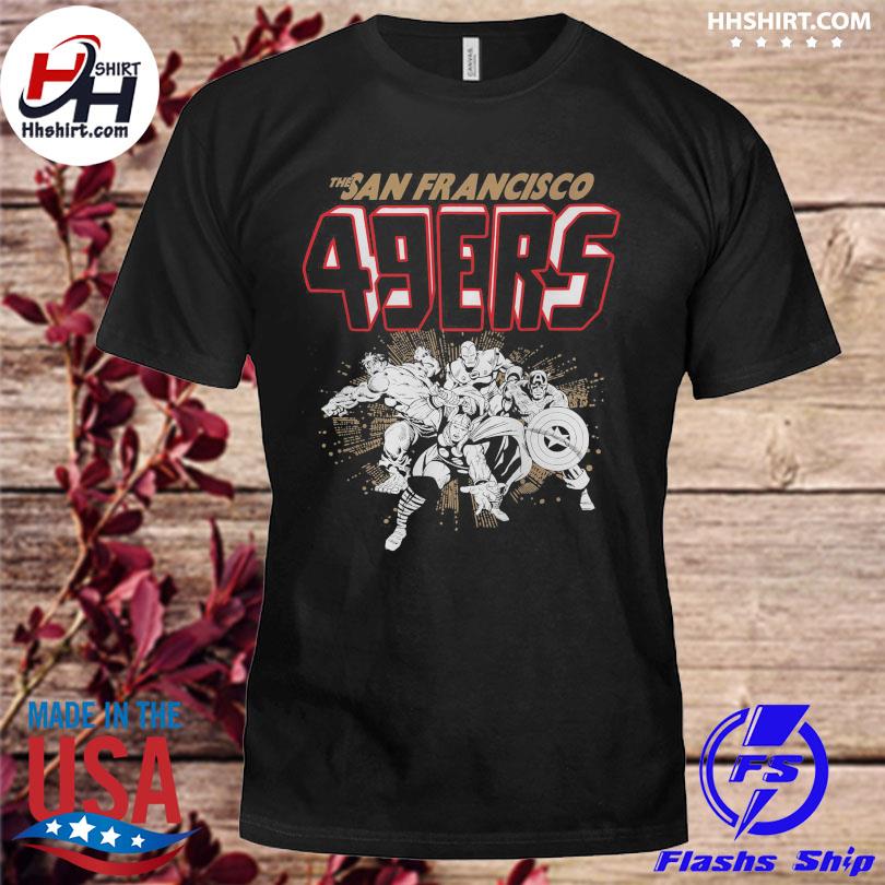 San francisco 49ers junk food marvel shirt, hoodie, sweater, long sleeve  and tank top