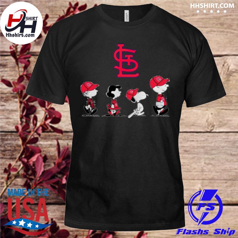 Official St. Louis Cardinals Peanuts characters players shirt