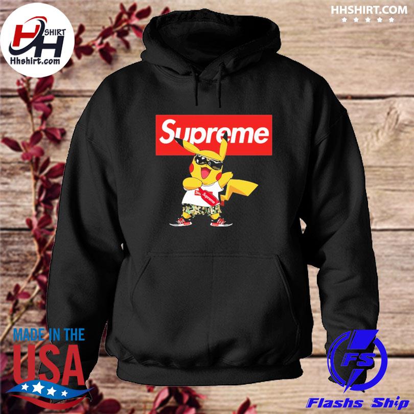 Supreme Pokemon Looking Pikachu Hoodie 