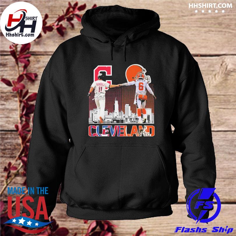 Baker Mayfield Cleveland Browns and José Ramírez Cleveland Indians  signatures shirt, hoodie, sweater, long sleeve and tank top