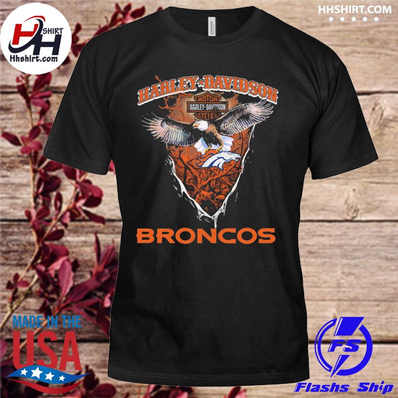 Denver Broncos Blue T-Shirt ADULT Small 47 Brand NWT CLEARANCE