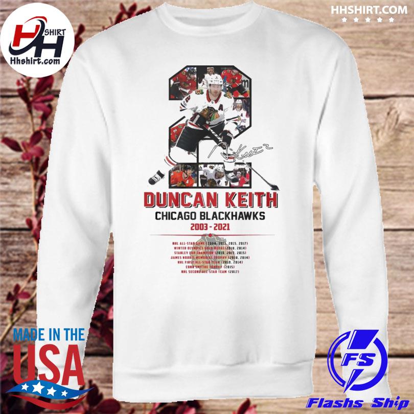 Official Duncan Keith Chicago Blackhawks 2003 2021 signature shirt, hoodie,  longsleeve tee, sweater