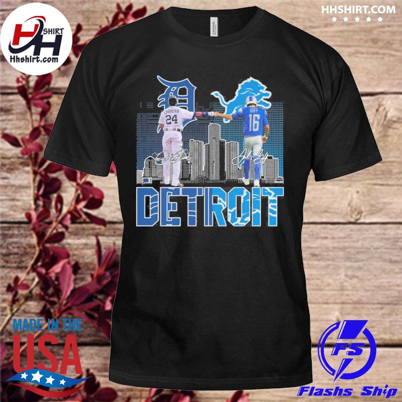 Detroit Lions Goff And Detroit Tigers Cabrera Signatures shirt, hoodie,  sweater, long sleeve and tank top