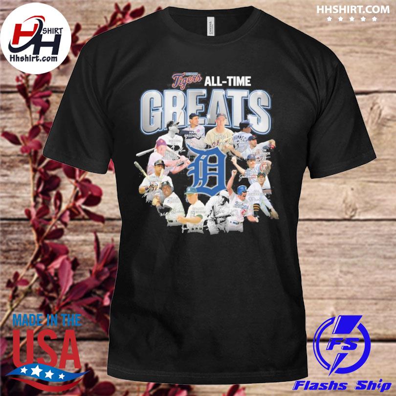 Detroit Tigers all-time greats team player signatures shirt, hoodie,  longsleeve tee, sweater