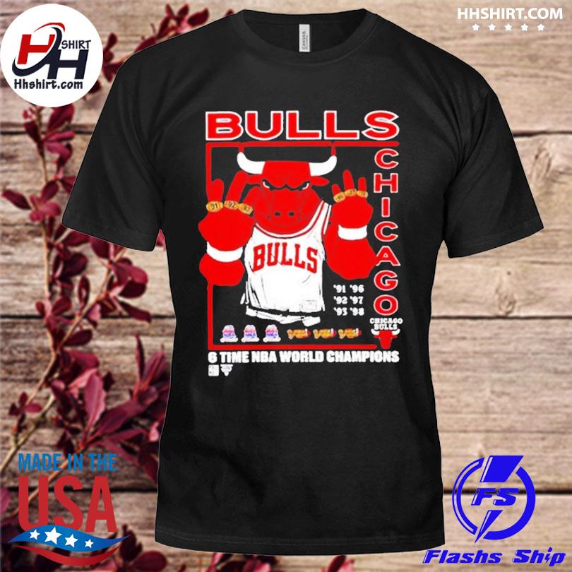 Chicago Bulls 6 time NBA world champions shirt, hoodie, sweater