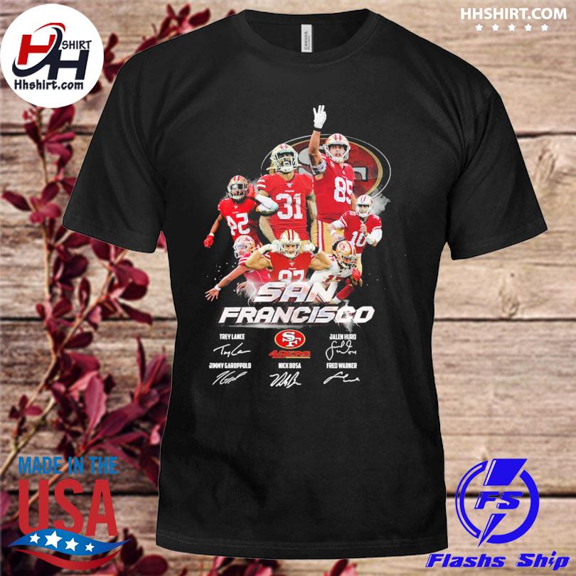 San Francisco 49ers super bowl champions 2020 signatures shirt