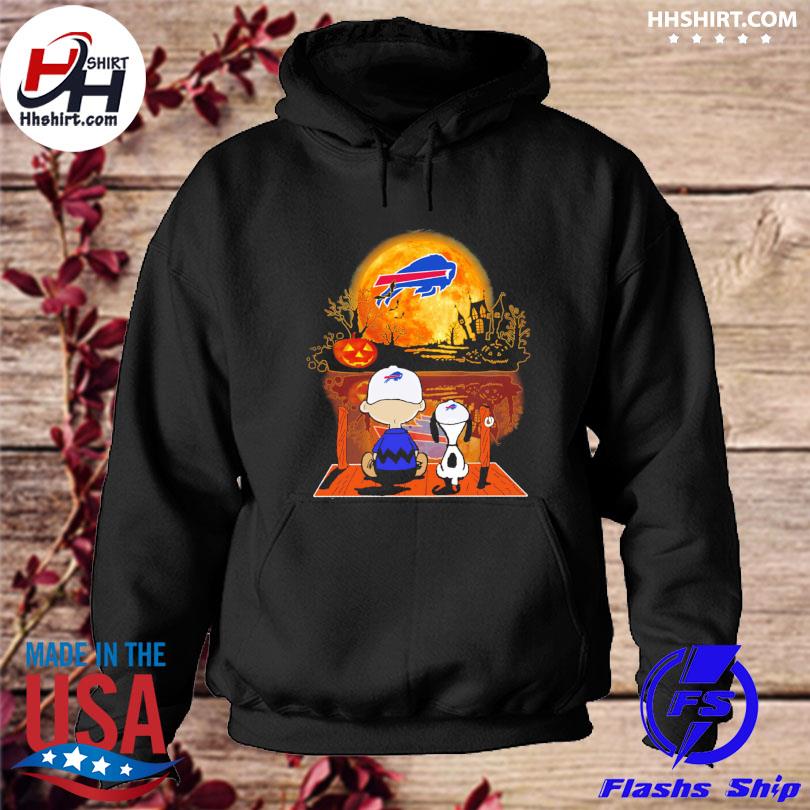 Snoopy And Charlie Brown Pumpkin Buffalo Bills Halloween Moon