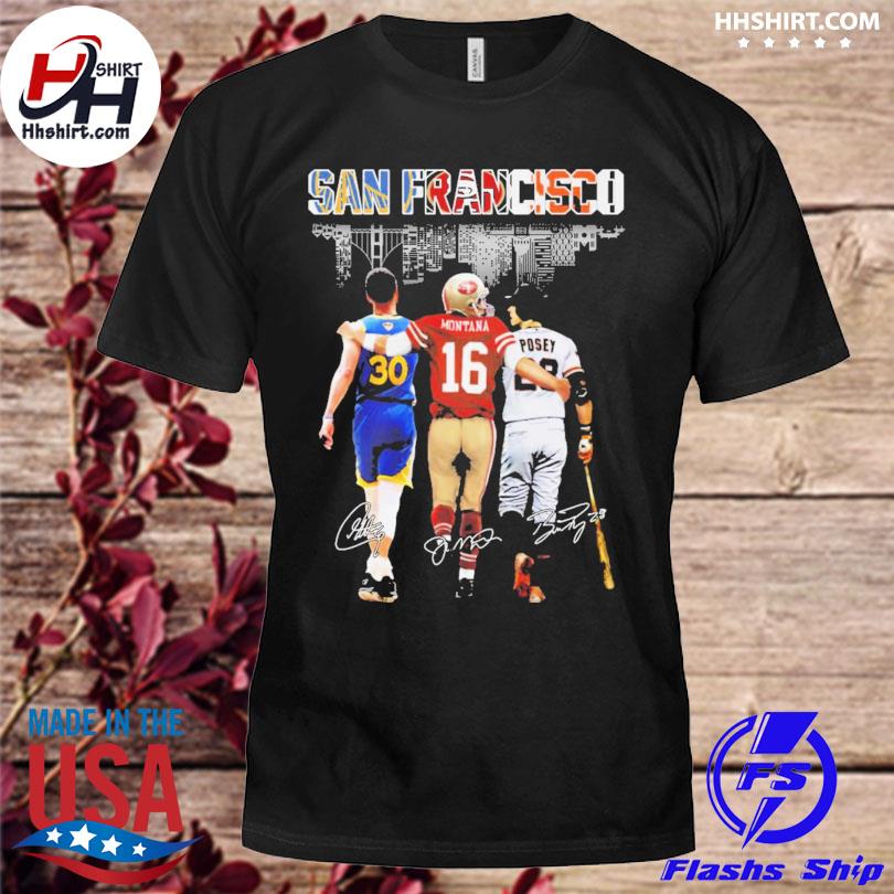 San Francisco Joe Montana And Stephen Curry Greatest Of All Time Signatures  Shirt - Shibtee Clothing