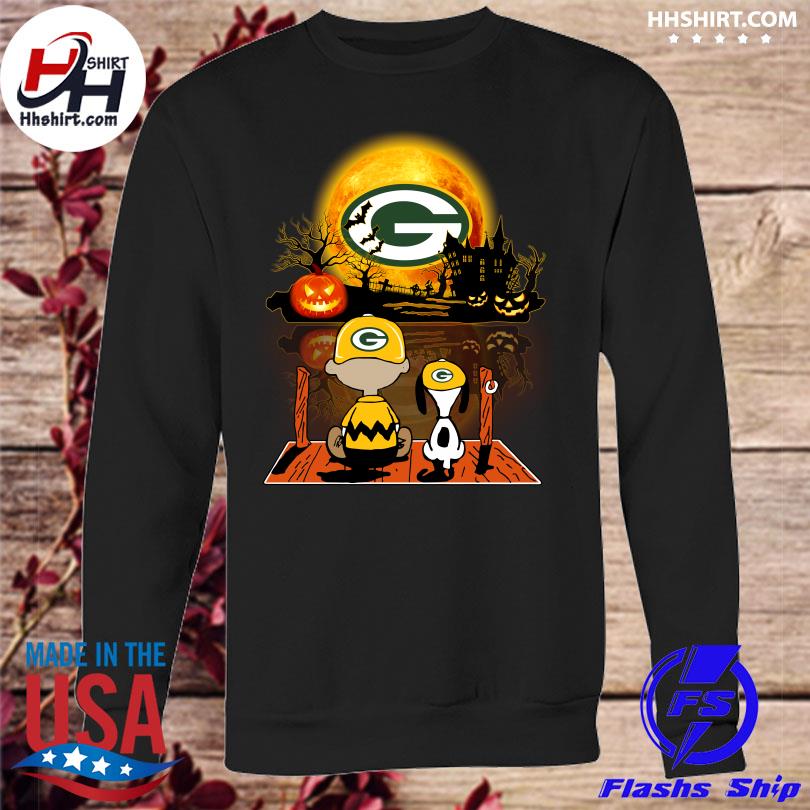 Snoopy Charlie Brown Pumpkin Green Bay Packers Halloween Moon