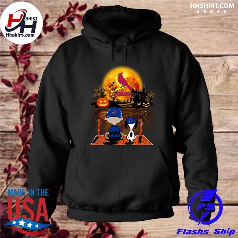 Snoopy and Charlie Brown Pumpkin St. Louis Blues Cardinals Halloween Moon  2022 shirt, hoodie, sweater, long sleeve and tank top