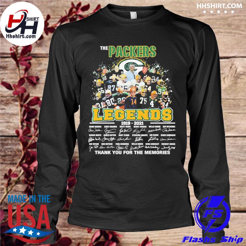 Green Bay Packers 102 years legends 1919 2021 signatures shirt, hoodie,  sweater, long sleeve and tank top