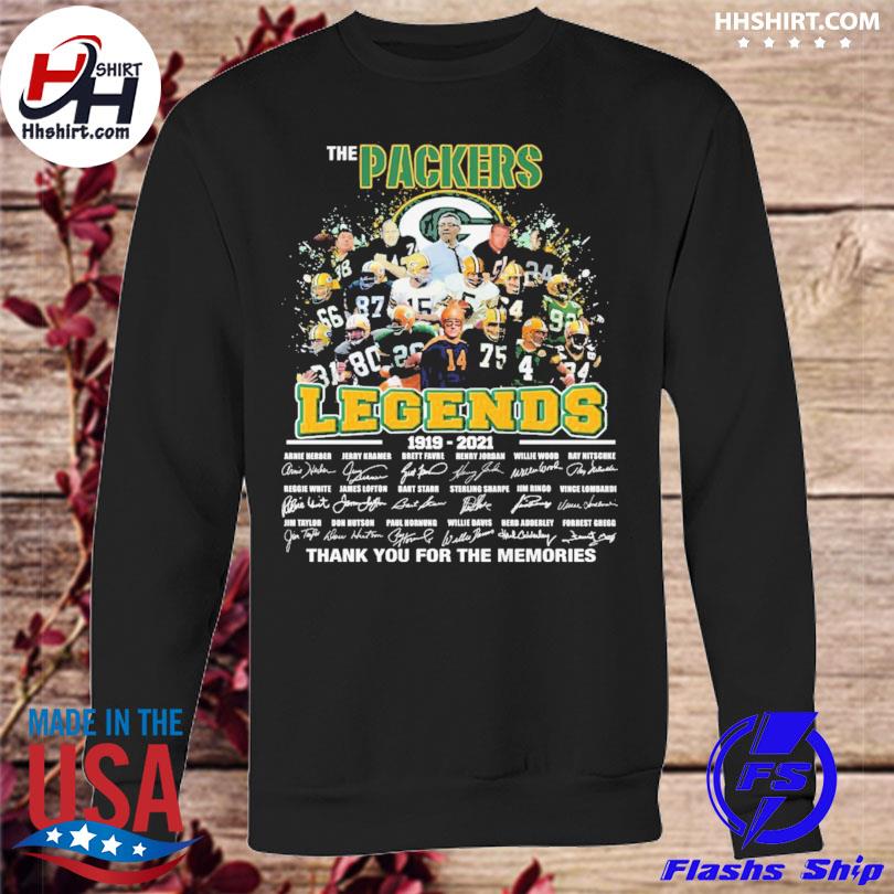 Green Bay Packers 102 years legends 1919 2021 signatures shirt, hoodie,  sweater, long sleeve and tank top