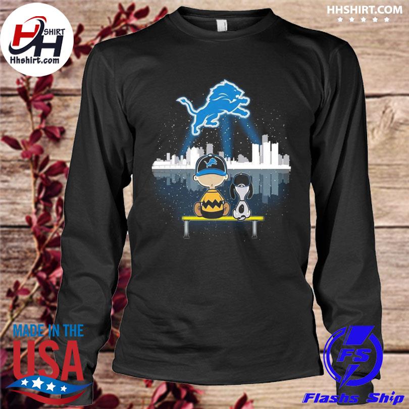 Charlie Brown And Snoopy Dog Watching City Detroit Lions shirt, hoodie,  longsleeve tee, sweater