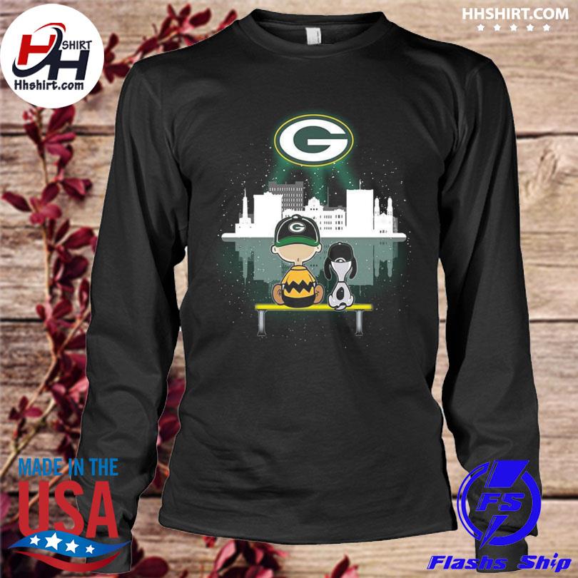 Charlie Brown Snoopy Dog Watching City Green Bay Packers Shirt