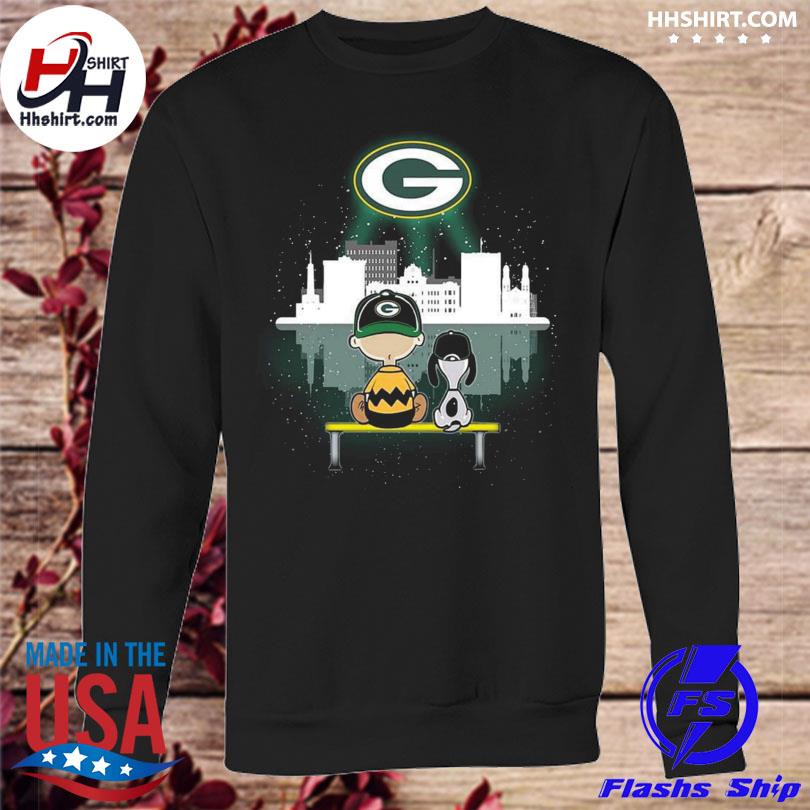 Charlie Brown Snoopy Dog Watching City Green Bay Packers Shirt