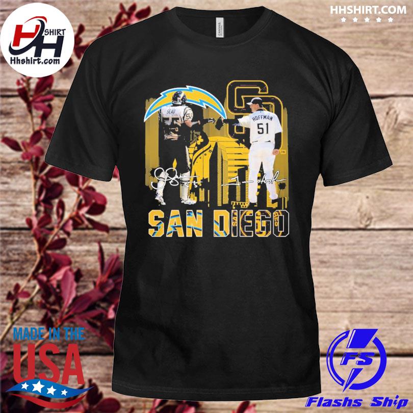 Junior Seau and Trevor Hoffman San Diego signatures shirt, hoodie,  longsleeve tee, sweater