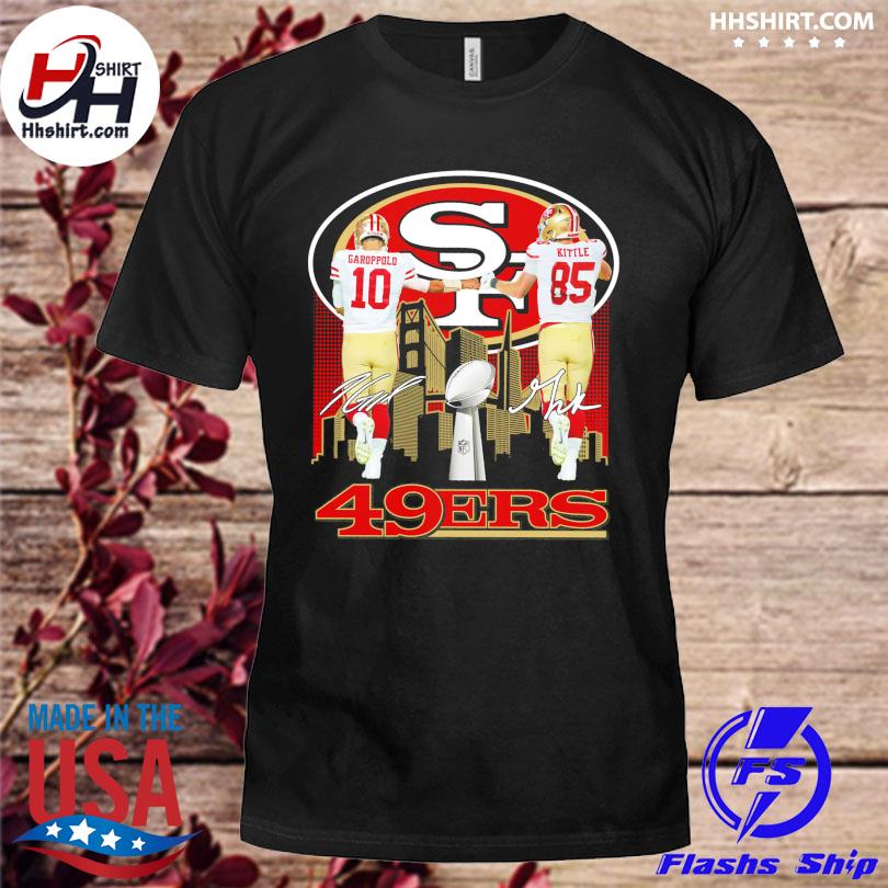 Official jimmy garoppolo and george kittle signatures shirt