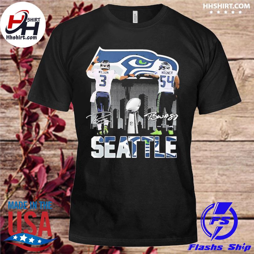 Seattle Seahawks Super Bowl Champions Memories Seahawks Wilson and Wagner  signature shirt, hoodie, sweater, long sleeve and tank top