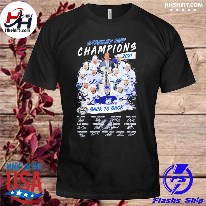 Tampa Bay Lightning Back 2 Back 2020 2021 Stanley Cup Champions signatures  shirt, hoodie, sweater, long sleeve and tank top