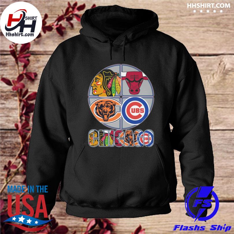 Chicago Cubs Bulls Bears And Blackhawks Logo Shirt, hoodie, sweater, long  sleeve and tank top