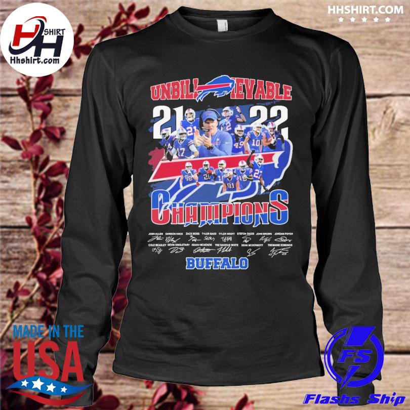 Buffalo Bills 2021 2022 Unbullyable Champions signatures shirt