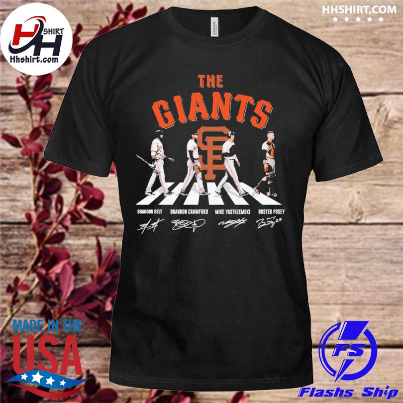 The SF Giants abbey road signatures shirt, hoodie, sweater, long