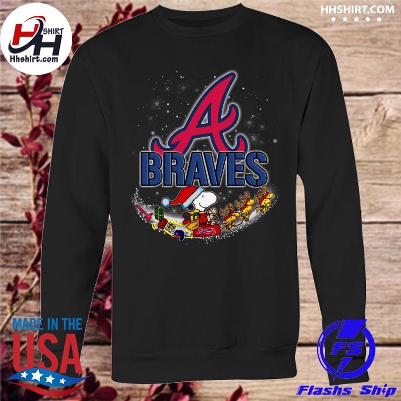 Santa Snoopy and Woodstock Atlanta Braves World Series 2021 champions Christmas  shirt