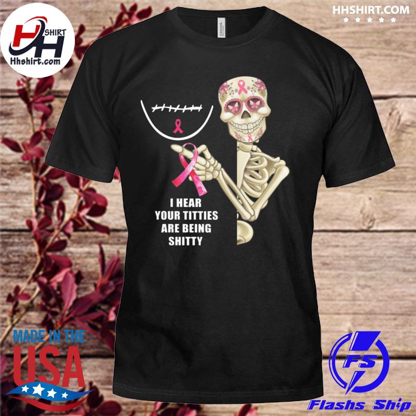 These Titties Are Protected By Smokin' Hot Crazy Guy Skeleton Hand T-Shirt  - TeeNavi
