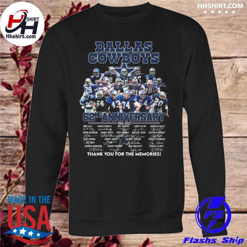 Dallas Cowboys 62th Anniversary 1960 2022 Signatures Thank You For The  Memories Shirt, hoodie, sweater, long sleeve and tank top