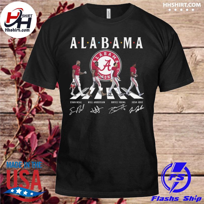 Alabama Crimson Tide Abbey Road Evan Neal Will Anderson signatures shirt,  hoodie, longsleeve tee, sweater