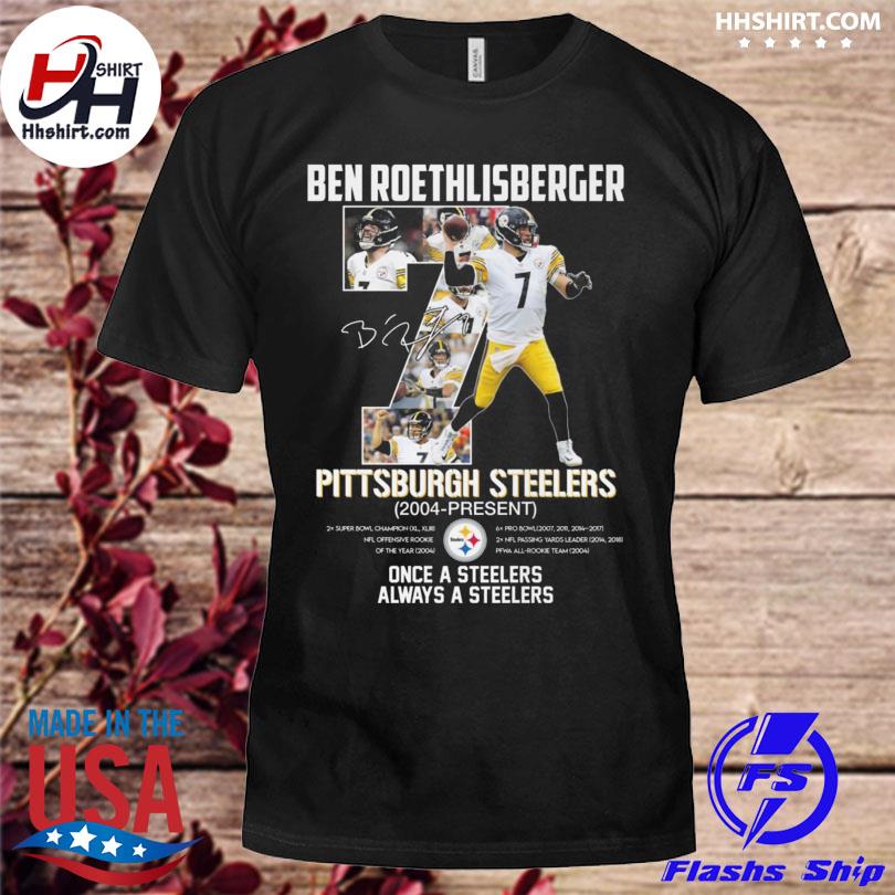 Ben Roethlisberger Pittsburgh Steelers 2004 present signature shirt