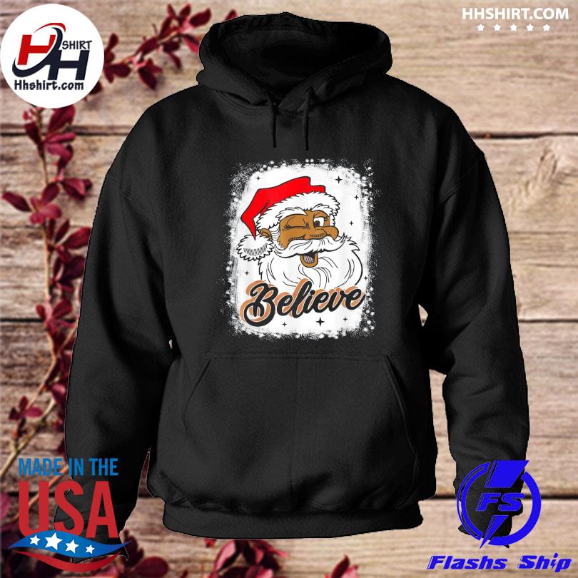 Black santa outlet believe sweater