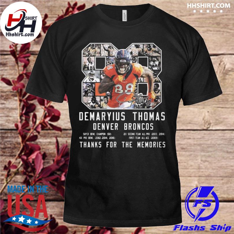 Demaryius Thomas Denver Broncos thanks for the memories signature