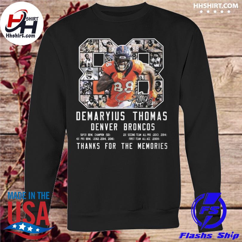 Demaryius Thomas Denver Broncos thanks for the memories signature shirt,  hoodie, longsleeve tee, sweater