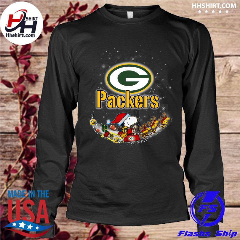 Snoopy Green Bay Packers Christmas Shirt - Lelemoon