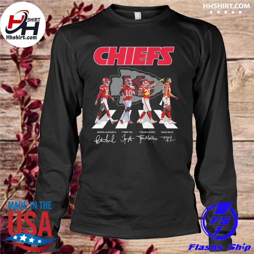 Kansas City Chiefs Abbey Road Patrick Mahomes Tyreek Hill signatures shirt