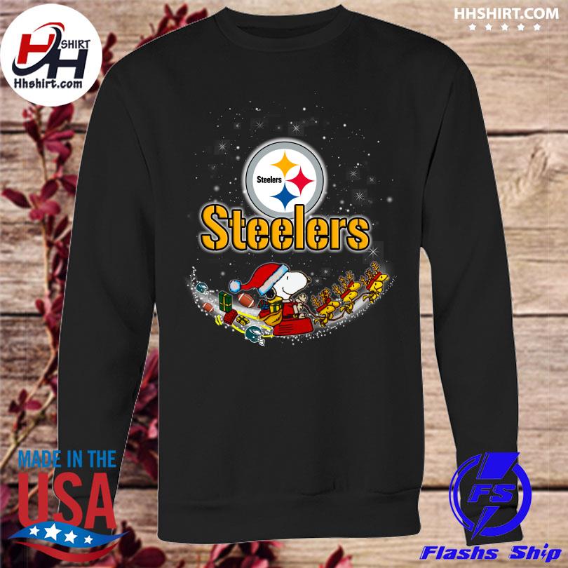 Pittsburgh Steelers Snoopy And Woodstock Christmas Shirt, hoodie, sweater,  long sleeve and tank top