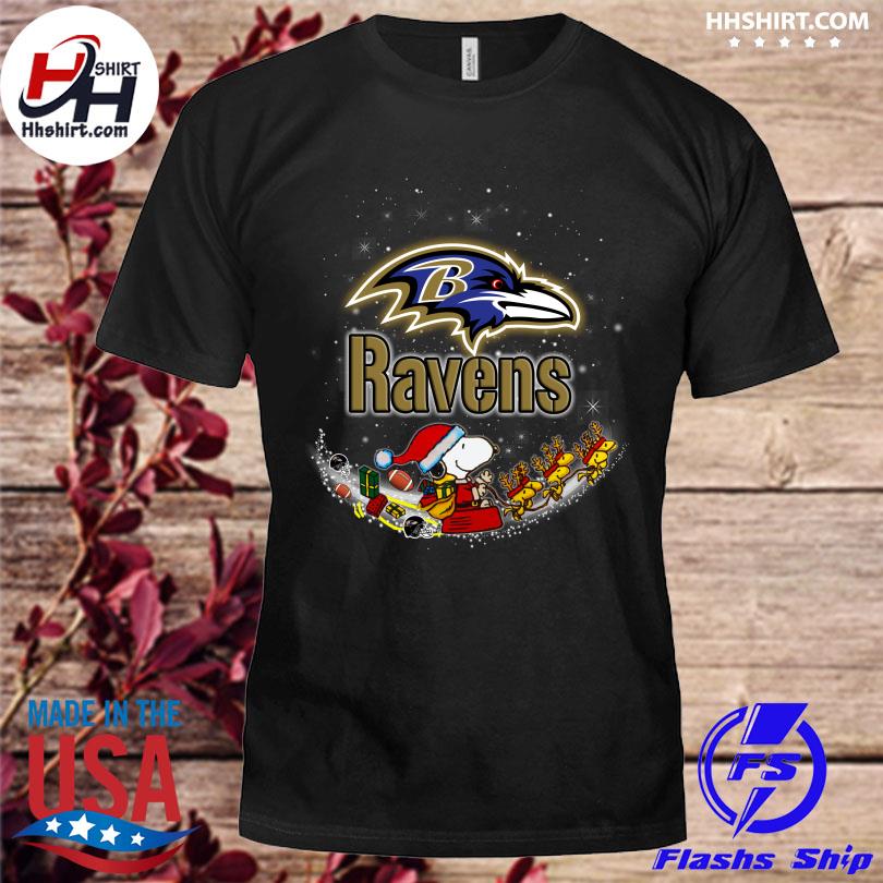 Snoopy And Woodstock Baltimore Ravens Christmas Shirt, hoodie, sweater,  long sleeve and tank top