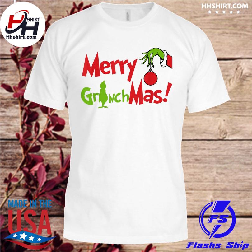 Grinch hand holding Ornament Baltimore Ravens Christmas shirt, hoodie,  sweater and long sleeve