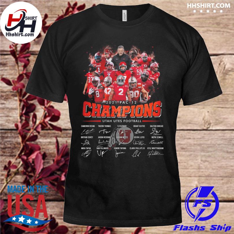 Utah Utes Football 2021 Pac 12 Champions signatures shirt, hoodie, sweater,  long sleeve and tank top