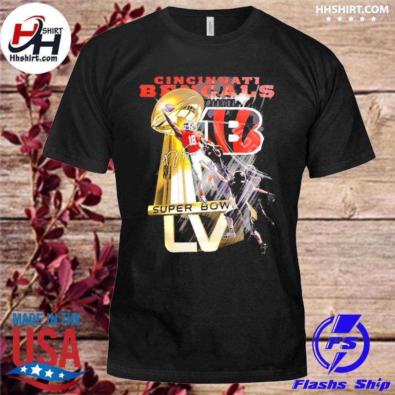 A. J. Green Cincinnati Bengals Super Bowl Trophy Signature Fan Gifts T-Shirt  - REVER LAVIE