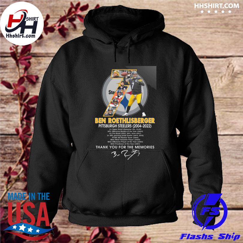 7 Ben Roethlisberger 2004-2021 thank you for the memories signature shirt,  hoodie, sweater and long sleeve