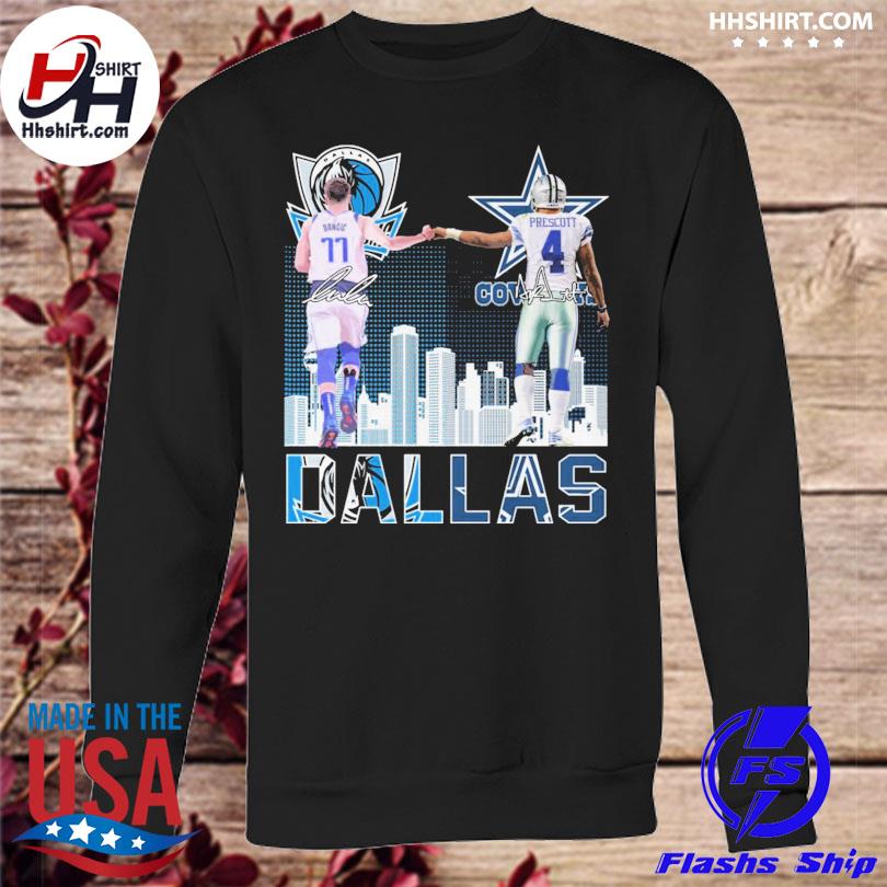 Official Dak Prescott and Luka Doncic Dallas Mavericks Dallas Cowboys  signatures shirt, hoodie, sweater, long sleeve and tank top