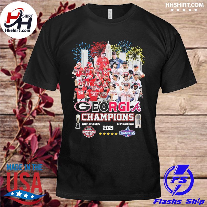 Official Georgia Bulldogs and Atlanta Braves Champions world series Cfp  National shirt, hoodie, sweater, long sleeve and tank top